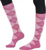 [TuffRider] Bamboo Argyle Knee Hi Socks