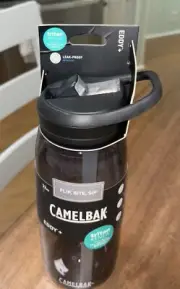 CamelBak Eddy Flip,Bite,Sip 32 oz Water Bottle w Tritan Renew Leak Proof Charcoa