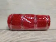 New! DECO MESH Wide Ribbon RED & Silver 6" x 5 Yards Crafts July 4 Christmas