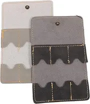 HOMSFOU 2pcs Memory Card Case Memory Cards Storage Case Memory Card Organizer Memory Card Case Holder Pu Leather
