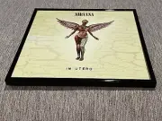 NIRVANA In Utero Cobain Grohl METAL PLEXI FRAMED 12” Album Flat POSTER *No LP*