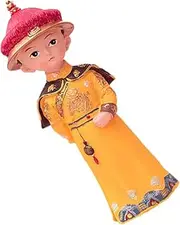 [Yardenfun] Chinese Emperor Desktop Ornament Retro Resin Wedding Decoration Figurine Present for Home and Store Aesthetic Photo Prop Craftsmanship for Office and Table Decor