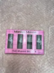 Marilyn Monroe Tall Shooter Set of 4 Frosted Glass - 2 fl oz - BNIB