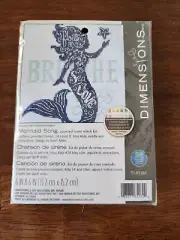 Dimensions Mermaid Song Counted Cross Stitch Kit 6" X 6" NEW!