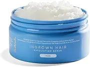 Bushbalm Ingrown Hair Exfoliating Scrub - Reduces Appearance of Ingrown Hairs and Underarm Bumps, Soothes Skin and Post Shave Redness - Nude, 236 ml