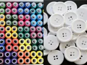 COMBO SEWING NEEDLE &SPOOL SET 4 POLYESTER THREAD/DHAGA 135MTR EACH SEWING GIFT
