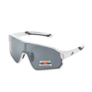 Z-POLS 新一代PRO搭載頂級偏光Polarized 強抗UV400電鍍水銀黑運動太陽眼鏡(質感白全框設計)