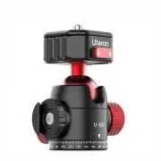 Ulanzi U-100 Quick Release Ball Head Tripod Heads with Cold Shoe for LED Light