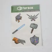1UpBox Justice Temporary Tattoos Nerd Lightsaber Wolverine Thor