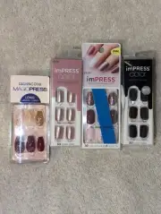 Dashing Diva Magic Press And Impress Nails Lot Of 4