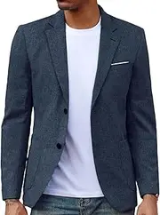 [PJ PAUL JONES] Mens Casual Sport Coat Blazer Two Buttons Lightweight Business Jackets