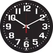 Chicago Lighthouse 16.5" Low Vision Quartz Wall Clock - Black Face White Numbers