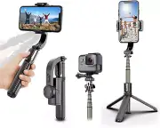 Selfie Stick Gimbal Stabilizer, 360° Rotation Tripod with Wireless Remote, Port