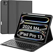 YEHOBU for iPad Pro 13 inch Case 2024 with Keyboard, Magnetic Detachable Wireless Keyboard, Slim Smart Folio Cover with Pencil Holder for iPad Pro 13'' M4, Multi-Viewing Angles, Auto Sleep/Wake