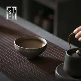 又見歸心 粗陶臺灣柴燒大茶盞 陶瓷復古茶杯手工主人杯品茗杯碗杯