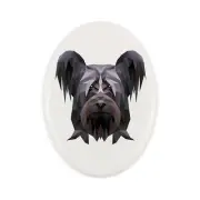 Skye Terrier geometric plate Art-Dog
