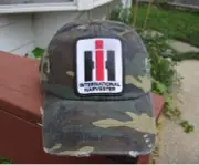 international Harvester Tractor IH Case Patch Hat Distressed Camo Adjustable