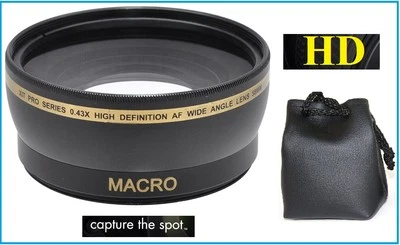 0.43x Hi Def Wide Angle with Macro Lens For Panasonic Lumix DC-G9 DC-G9LK