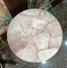 15" Rose Quartz Coffee Side Table Countertop Desk Console Bar Cafeteria Decors