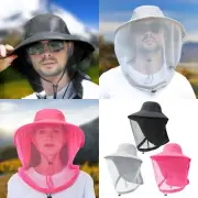 Mosquito Fly Head Net Insect Mesh Hat Bee Bug Mozzie Protector Outdoor Fishing