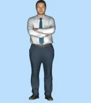 Resin 1/64 Diorama Real Series Scene Props Miniature Figure Salesman 006