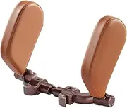 Car Seat Headrest Pillow Travel Rest Neck Pillow Support Solution For Kids Pillow And Adults Auto Seat Head Cushion Car Pillow(Yellowish brown)