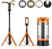 FOHOA Cordless Rechargeable 10000mAh Camping Light with Stand 6.5 ft Max Height