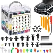 Oolong 1105 Car Retainer Clips - 135pcs 32 Sizes Trim Removal Tool, Automotive Assortment Kit, Fasteners Rivets Repair, for Ford Toyota Honda Nissan
