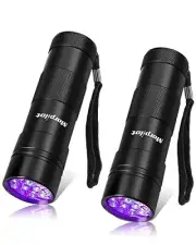 Blacklight Flashlights Uv Flashlight 12 Led 395nm 2 Pcs Black Light Flashlight