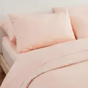 Cotton Bedding - Sheet set / Queen / Pink Sand