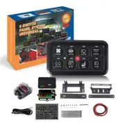 RGB 8Gang Switch Panel LED Light Bar Electronic Relay System Boat Marine W/ APP