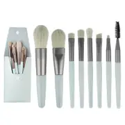 Catzon 8Pcs Mini Makeup Brush Set Foundation Brush with PU Bag-Gray