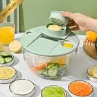 4-In-1 Large Salad Spinner & Vegetable Washer | 5-Blade Multi-Function Kitchen T