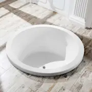 Lucena 1495*1495*490mm Gloss White Round Drop in Bath Tub