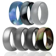 ROQ Silicone Wedding Ring Set - Camo by ROQ for Men - 7 x 11 mm Ring