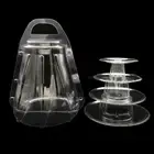 Stackable 4Tiers Round Macaroon Cookie Tower Macaroon Cake Display Stand Holder