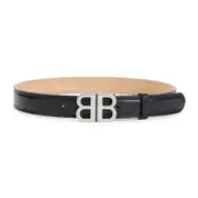 [Balenciaga] Balenciaga-Black Lamb Leather Bb Soft 30 Belt-Donna 75 CM