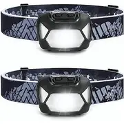 HeadLamp, Super Bright LED Head lamp with 6 Lighting Modes, Waterproof, Battery Powered LED Lightweight Headlight for Cycling Running Camping for Kids Adults