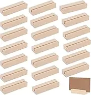20 PCS Wooden Place Card Holders,Small Card Holder for Place Card，Wedding & Events, Menu & Photo Memo Display ， Wedding Party Events，Birthday Party Home Decoration，2.7*0.9*0.7inch（7*2.3*1.7cm）