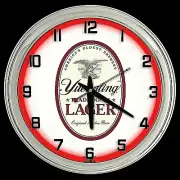 16" Yuengling Lager Beer Sign Red Neon Clock Americas Oldest Brewery