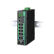 12 Ports L2+ Cloud Managed PoE Switch with DC8V to DC57V Voltage Booster