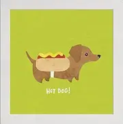 Frame Company Watson Range Good Dogs Dachshund Bright by Moira Hershey, Frame - 12 x 12 Inches, White
