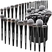 Bueart Design 32Pcs Pro Grade Makeup Brushes Set with Extra large Holder Premium Ultra Soft Bristle,High Elastic Vegan Cruelty-free Synthetic Hair