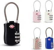 [MASTERDUAN] Luggage Locks TSA Approved,Mini Locks Combination Travel Locks 3 Digit Padlock with Zinc Alloy Shell for Travel Suitcase Gym Locker Backpack (Pink)