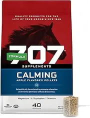 Formula 707 Calming Equine Supplement 5LB Bucket – Anxiety Relief and Enhanced Focus for Horses – L-Tryptophan, Thiamine & Magnesium