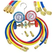 Refrigerant Charging Hoses with Diagnostic Manifold Gauge Set for R410A R22