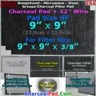 AMFCO Home Depot Hughes MRO Wilmar Microwave Range Hood Charcoal Filter Pad HF