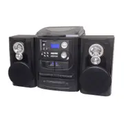 Lenoxx Hi-fi Turntable Vinyl LP/ 3 CD Player/ Dual Cassette Recorder/ AM/ FM