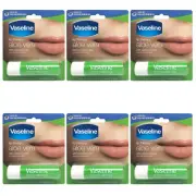 Pack of (6) Vaseline Lip Therapy Aloe Vera Lip Balm, 0.16oz