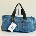 ACME STUDIOS CONVERTIBLE PATCHWORK DENIM DUFFLE TRAVEL BAG